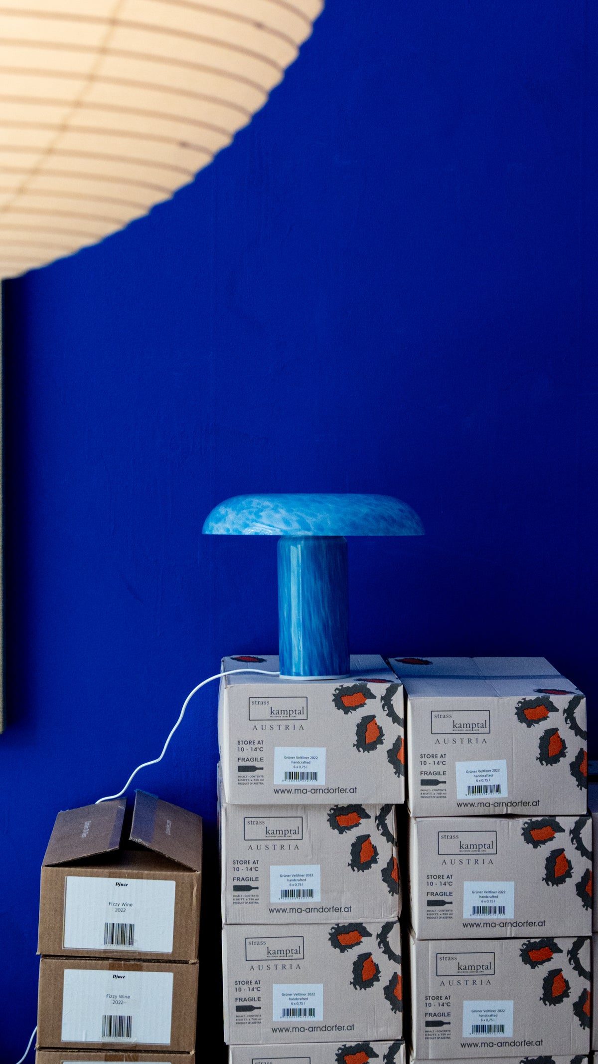 Glass Lamp - Blue skies