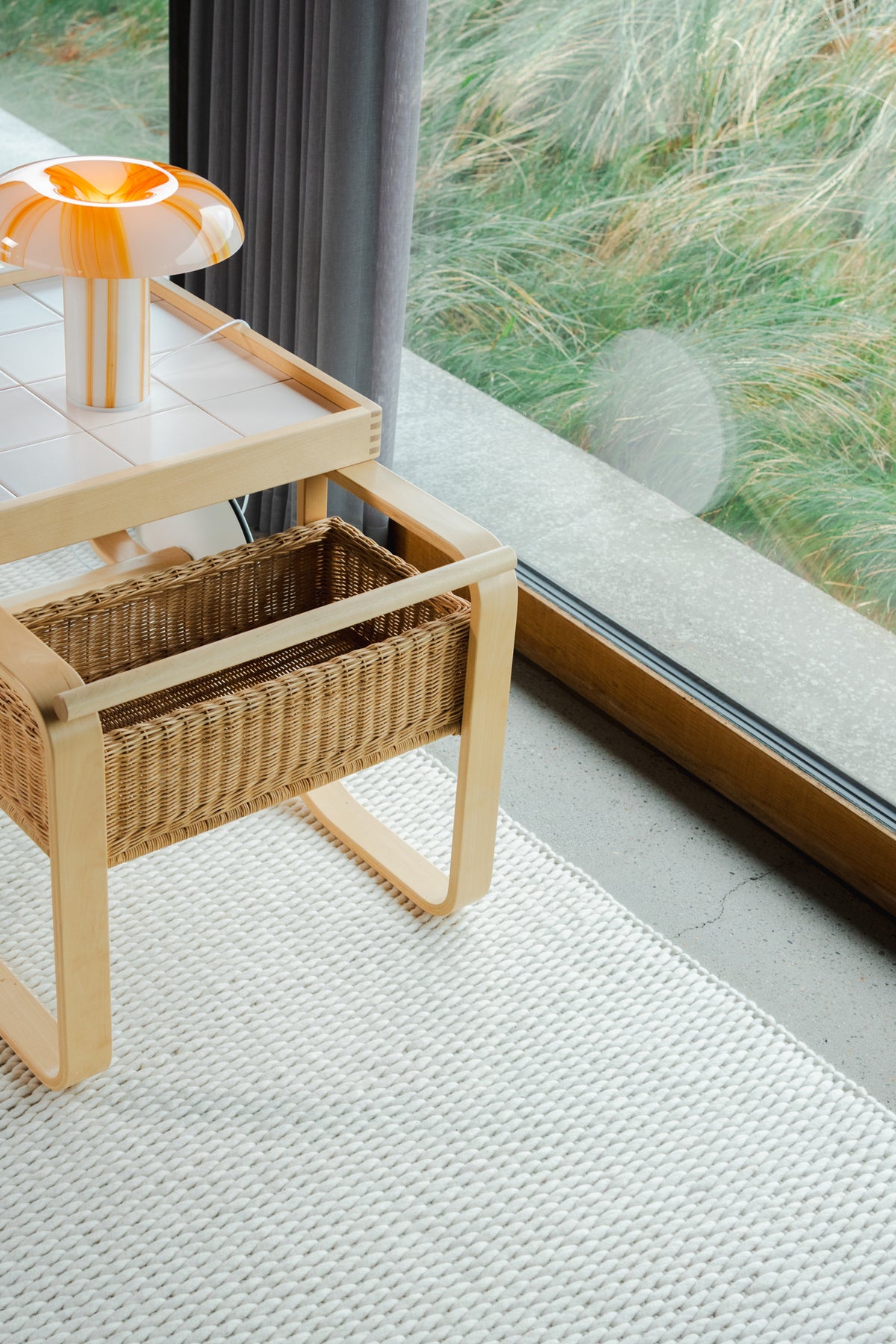 Glass Lamp - Amber Stripes