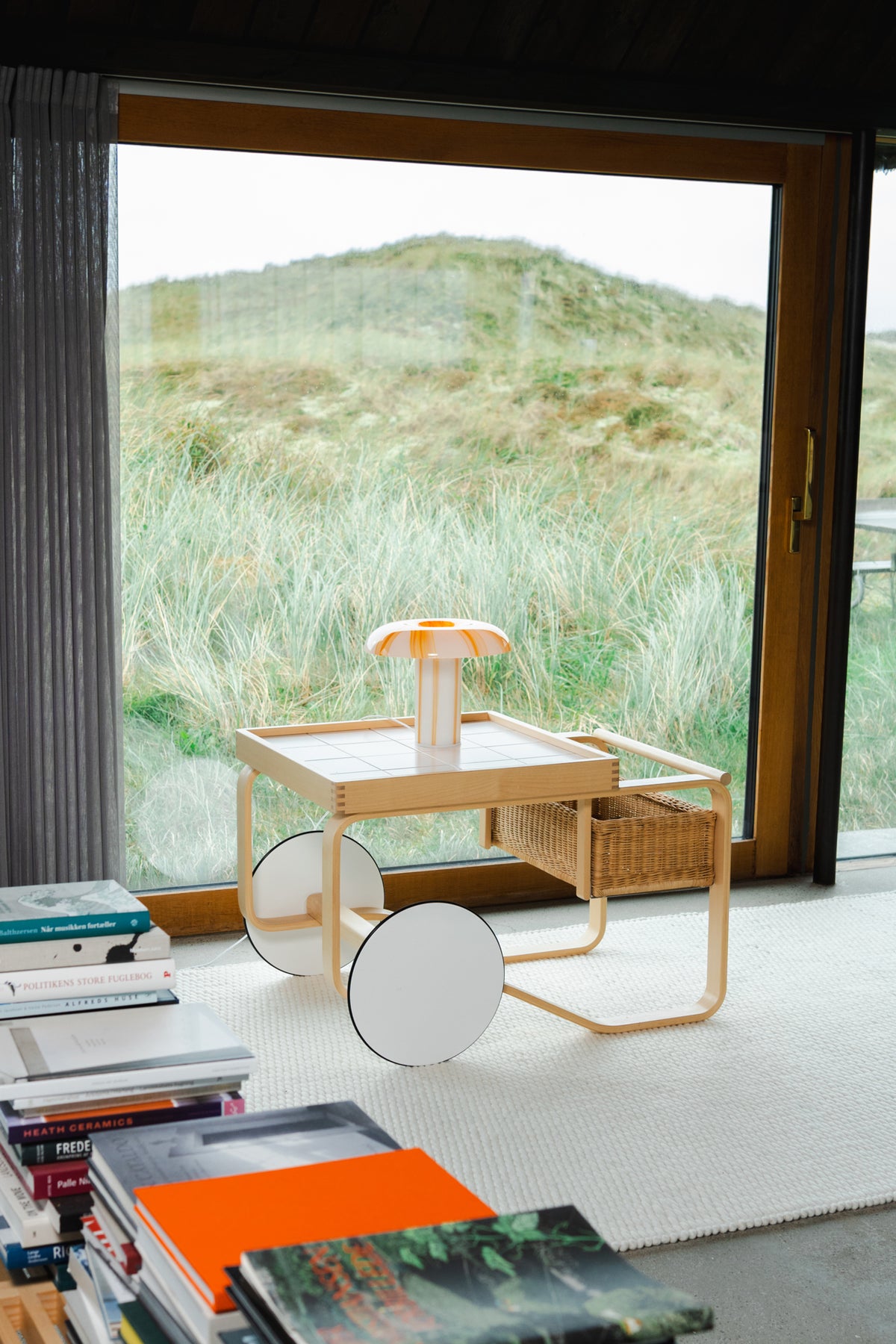 Glass Lamp - Amber Stripes