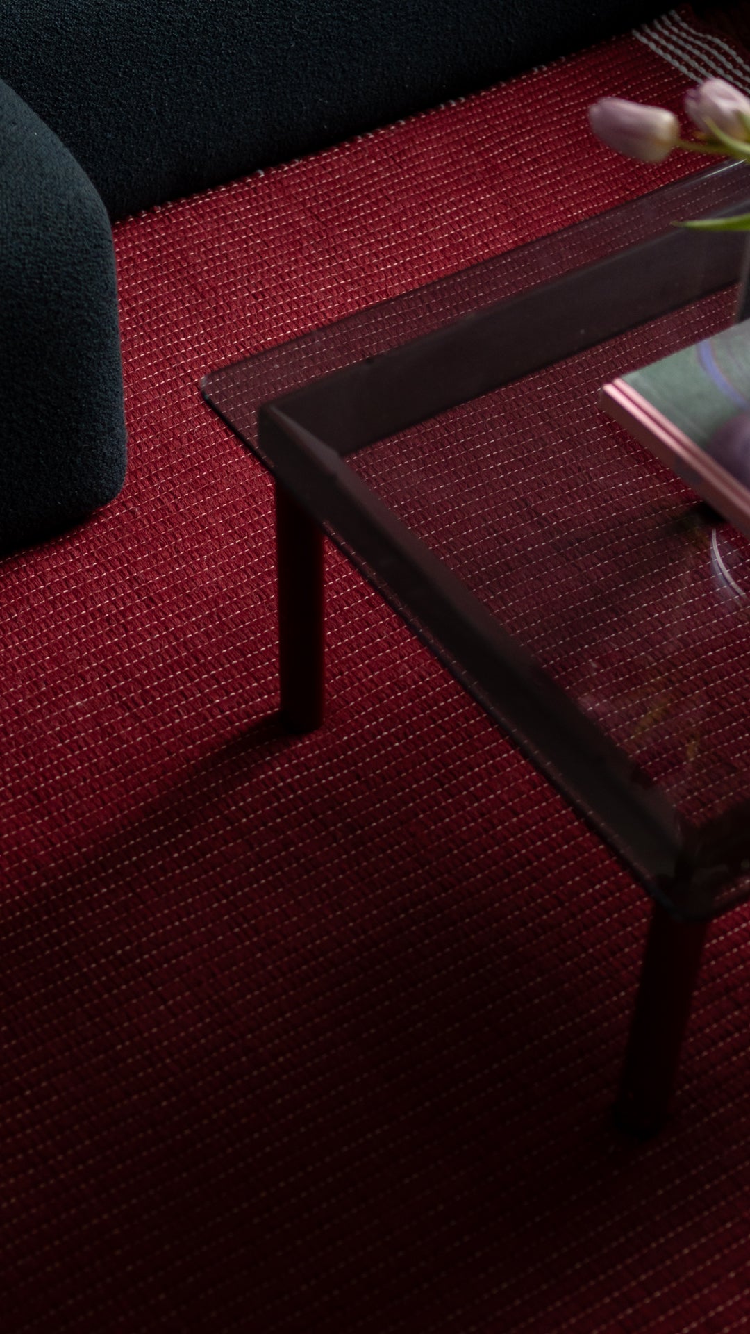 Wool Reversible Rug - Burgundy/Blue