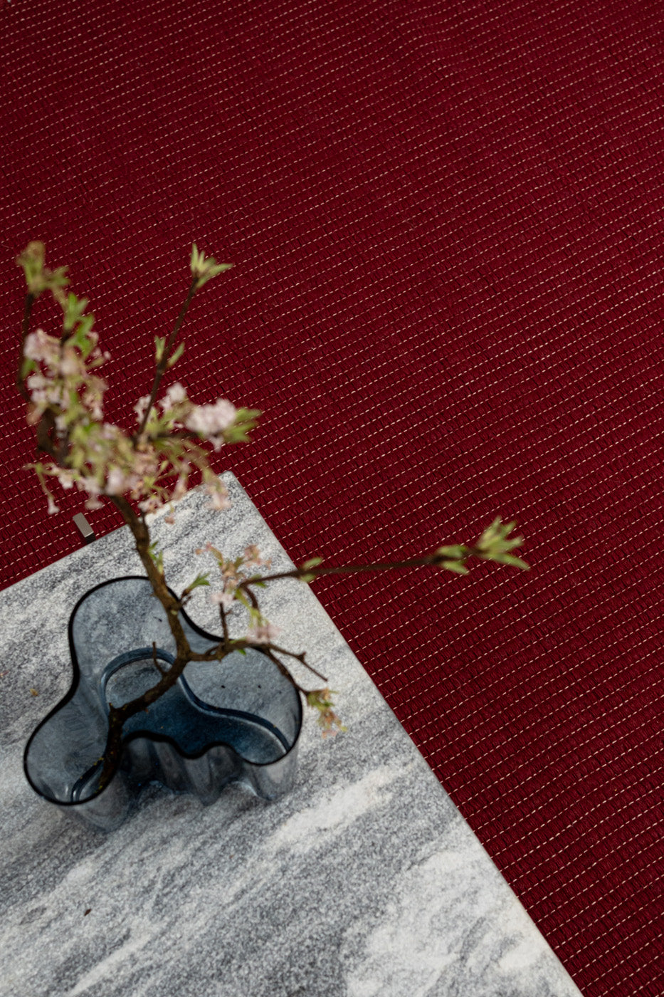 Wool Reversible Rug - Burgundy/Blue