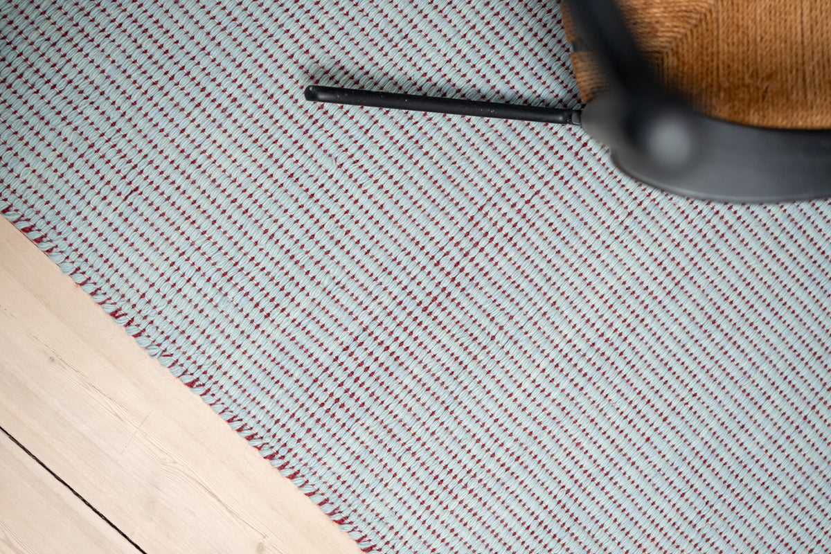 Wool Reversible Rug - Burgundy/Blue