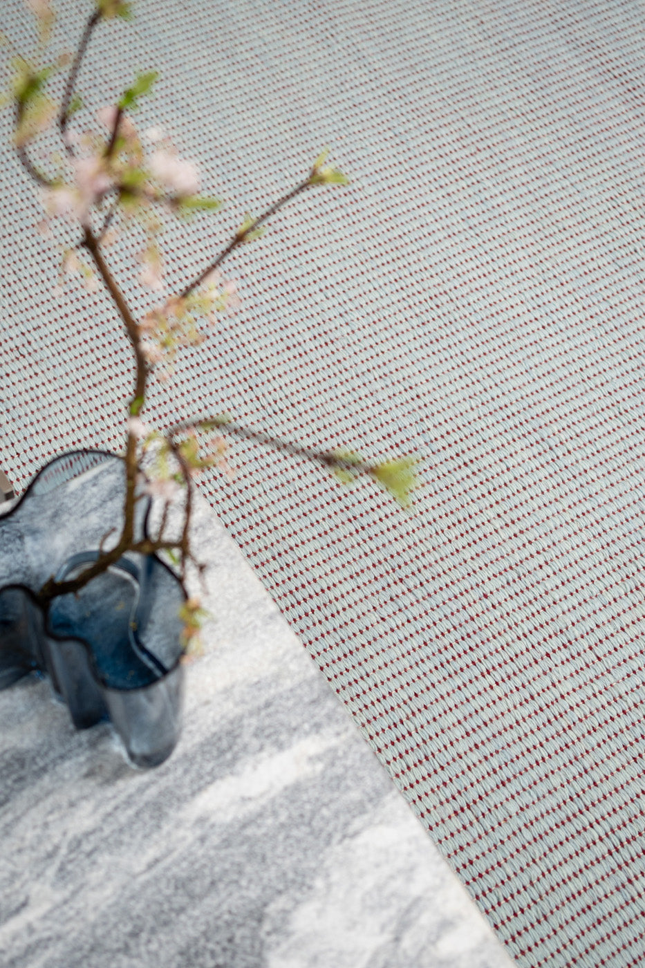 Wool Reversible Rug - Burgundy/Blue