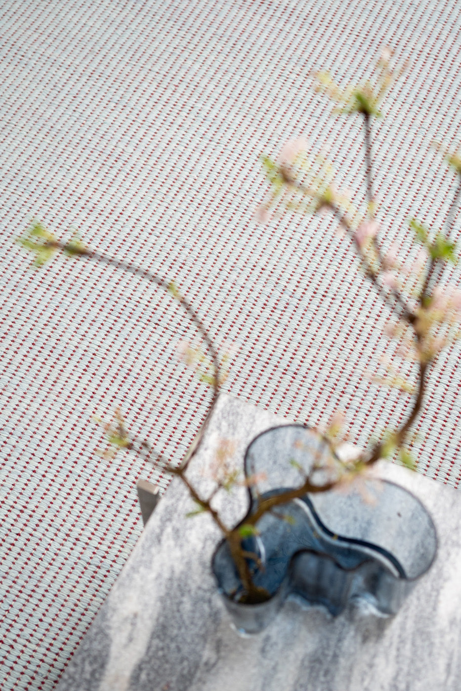 Wool Reversible Rug - Burgundy/Blue