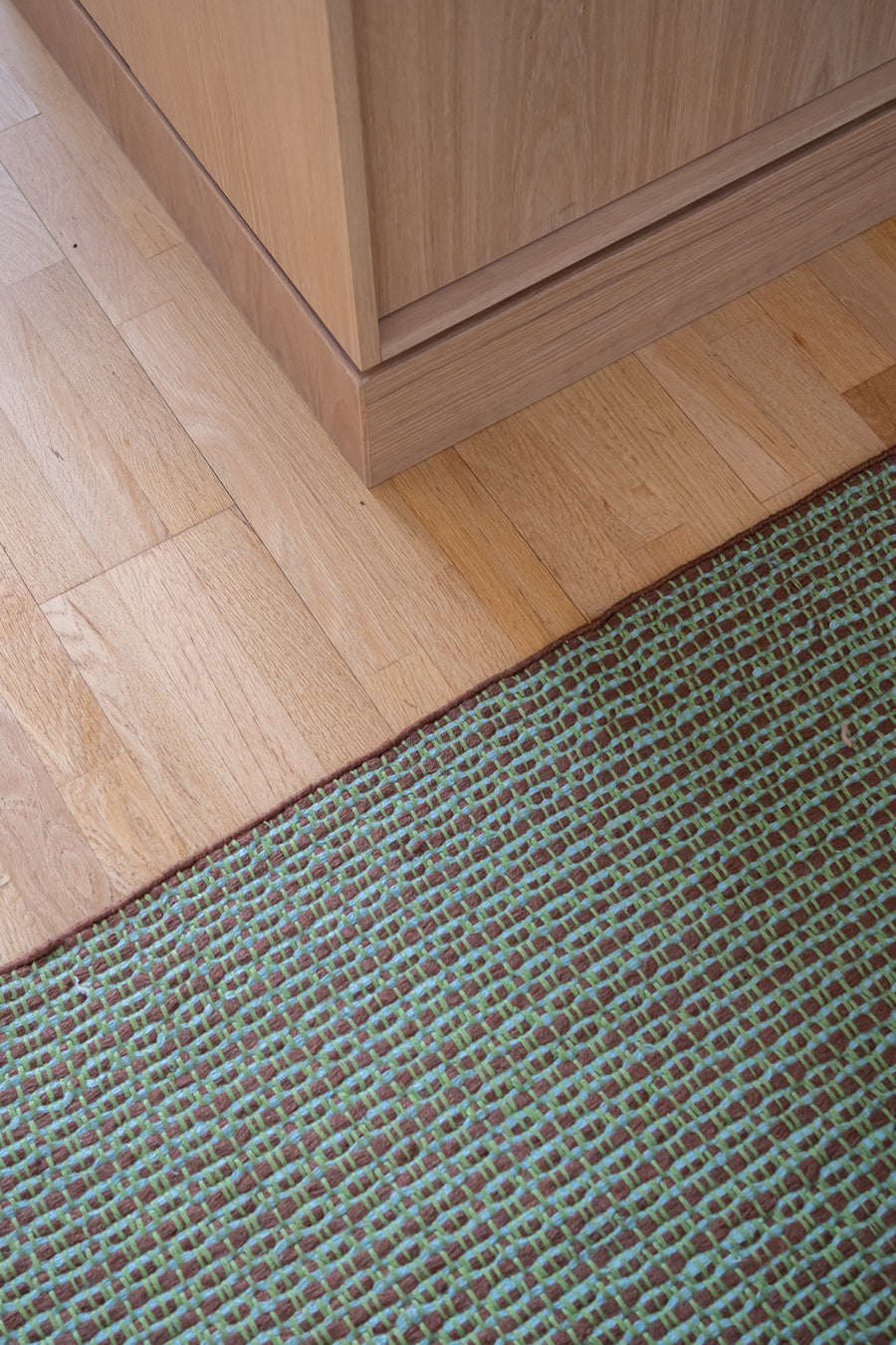 Striped Jute Runner - Mint