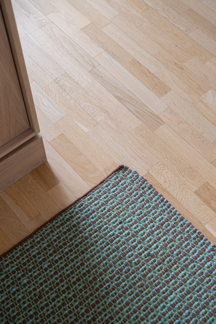 Striped Jute Runner - Mint