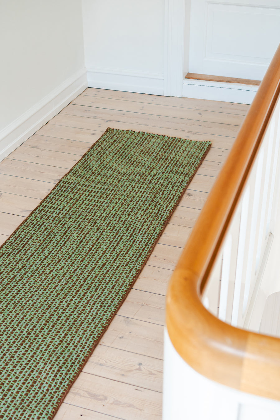 Striped Jute Runner - Mint