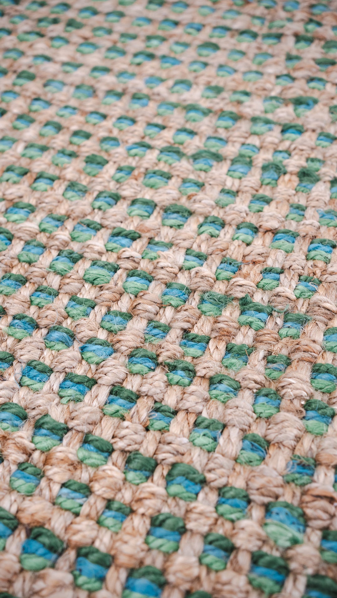 Heavy Jute Runner - greens