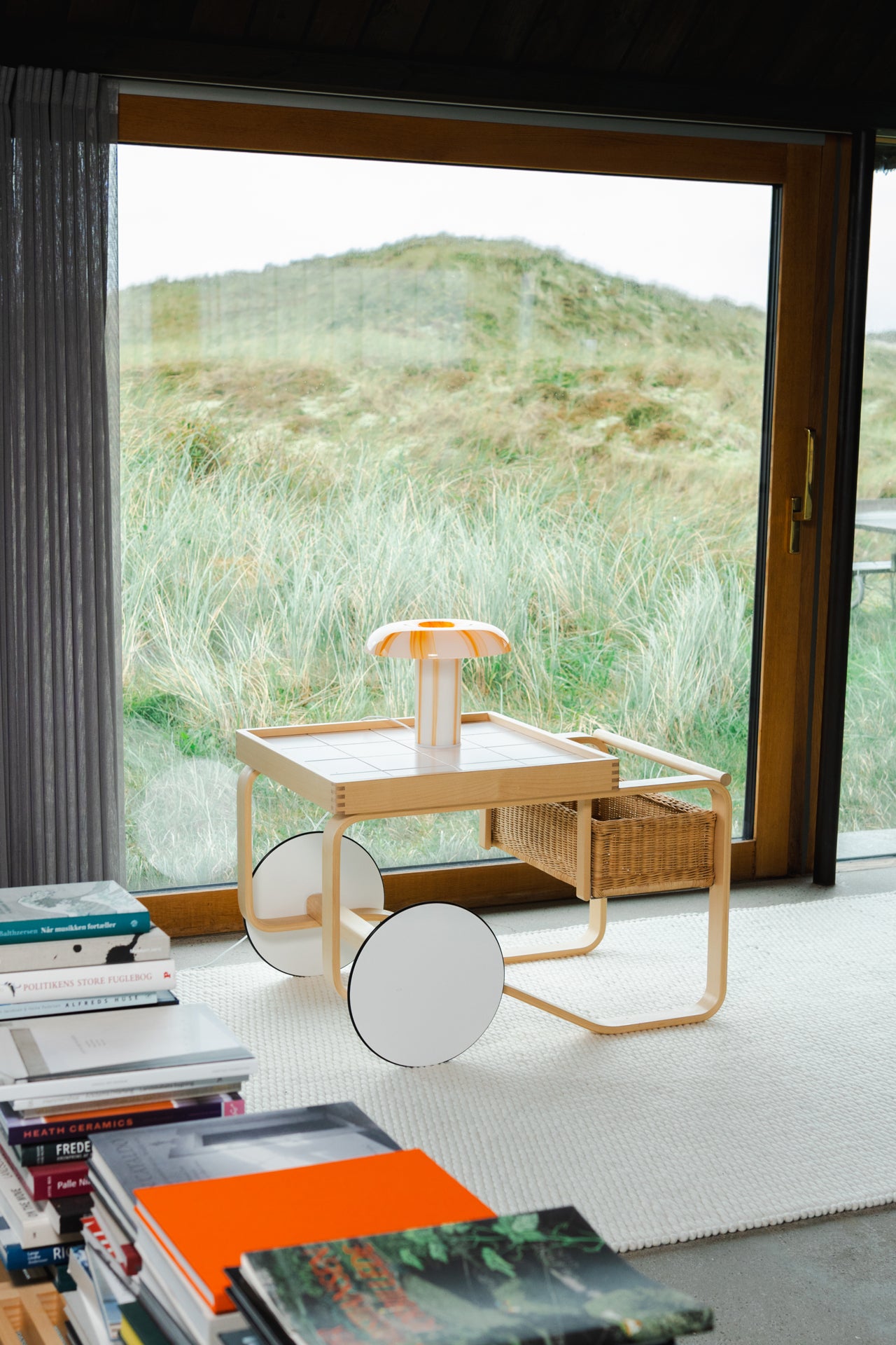 Glass Lamp - Amber Stripes