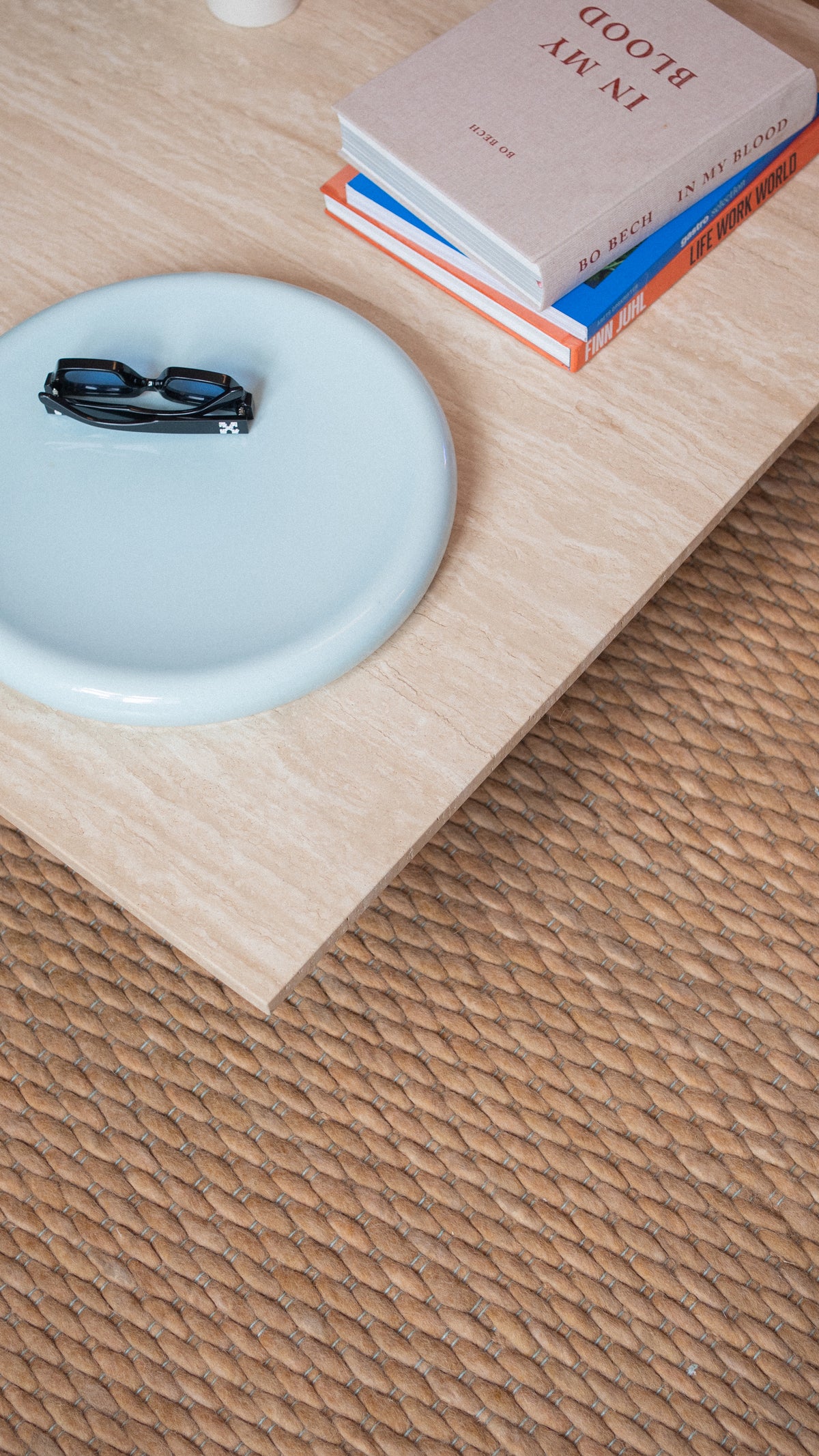 Coloured Wool Rug - Caramel