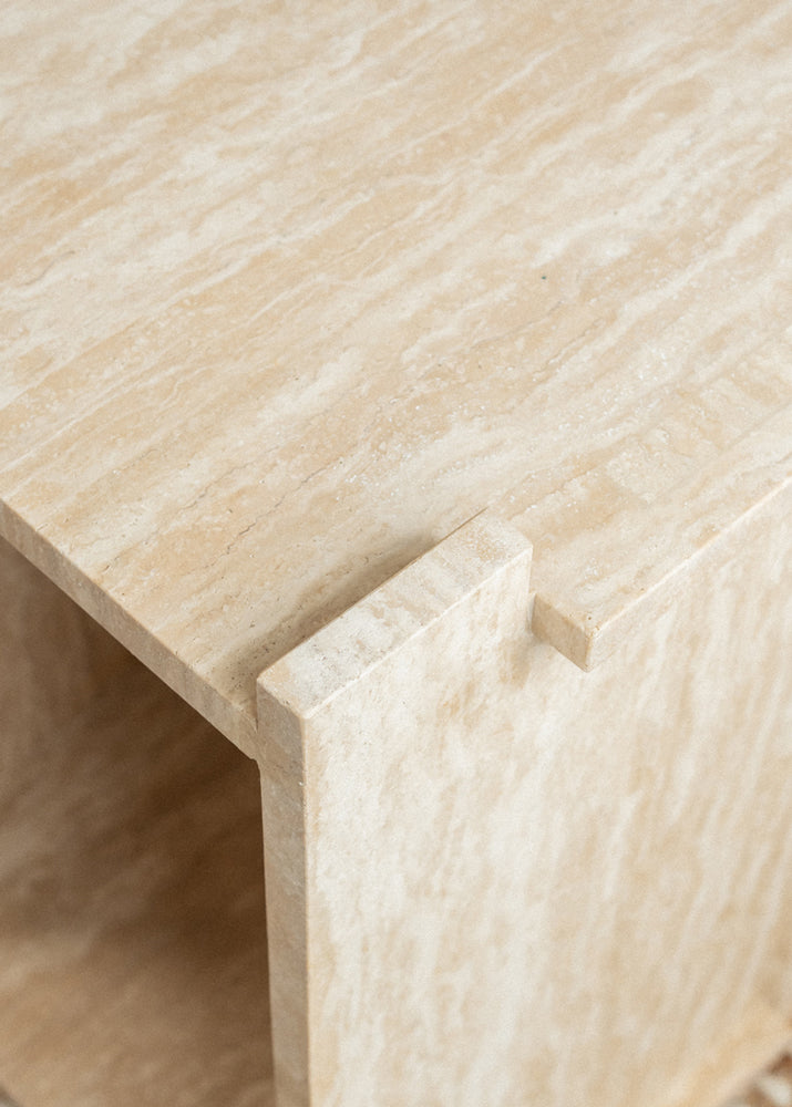 MATIAS MOELLENBACH Assembly Sidetable - Travertine End table Travertine
