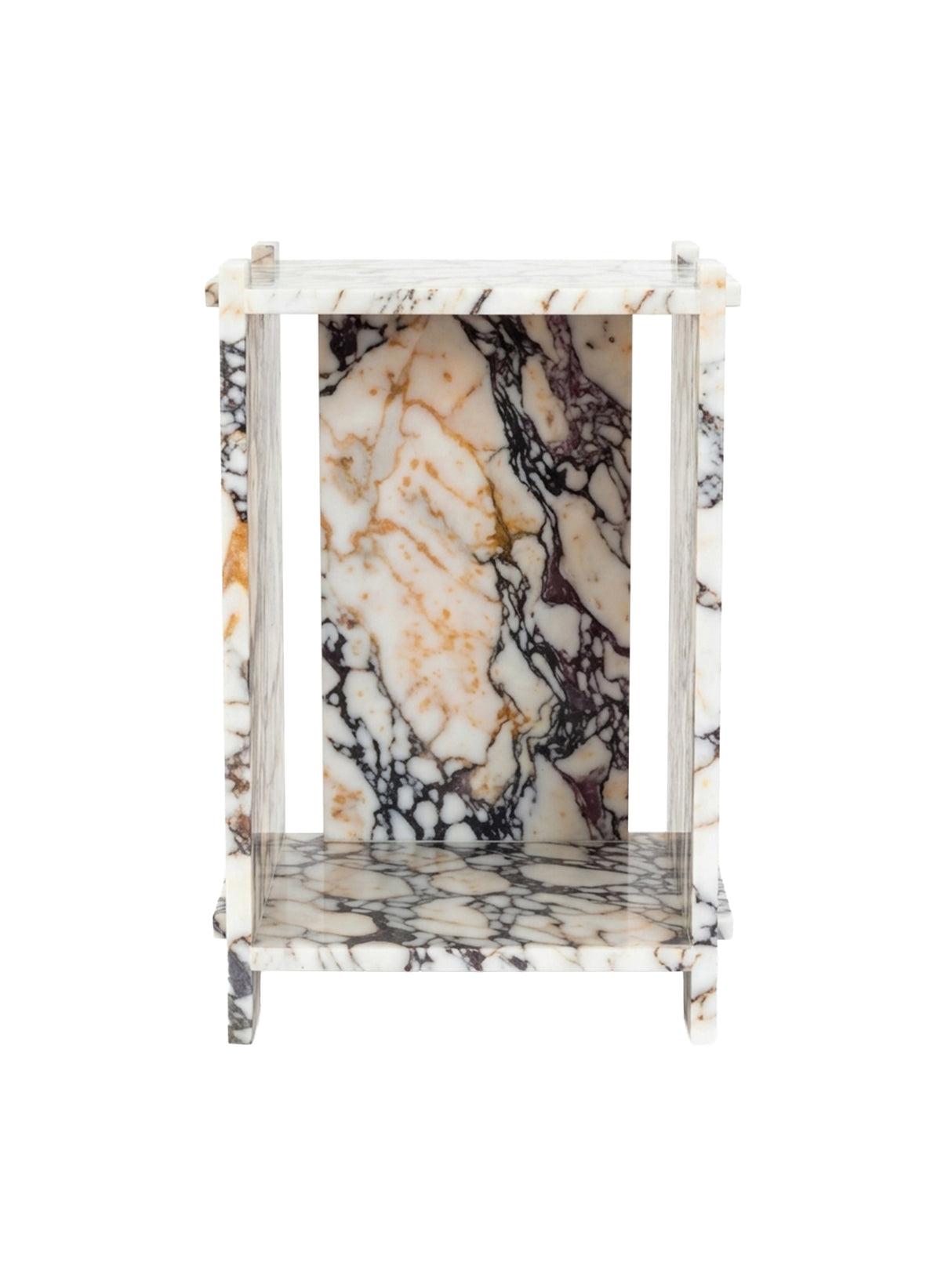 Assembly Side table, Viola Calacatta