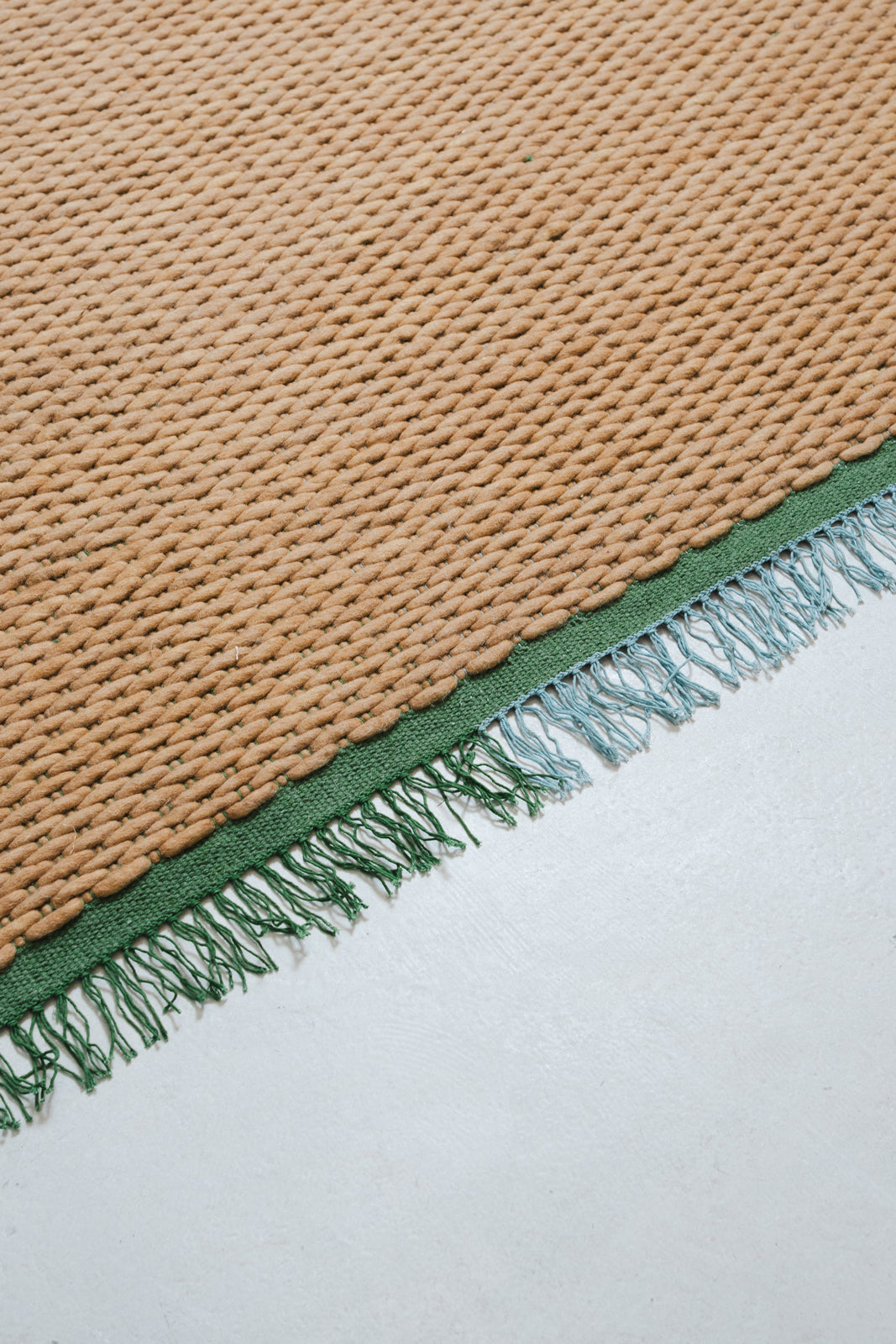 Coloured Wool Rug - Caramel