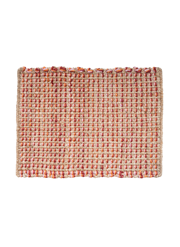 Heavy Jute doormat - reds