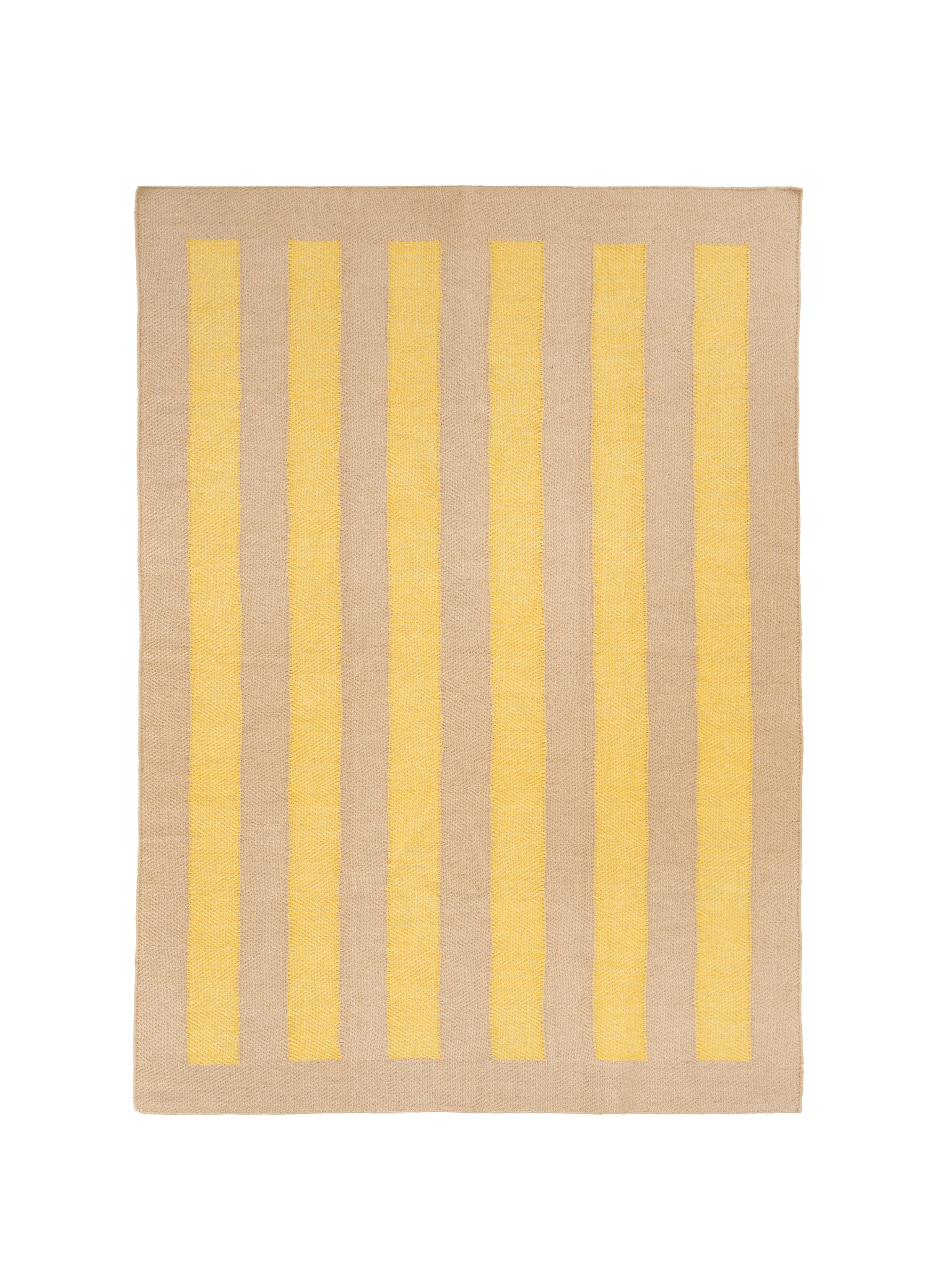 Jute Rug w. yellow stripes