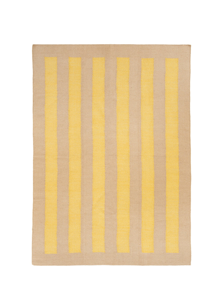 Jute Rug w. yellow stripes