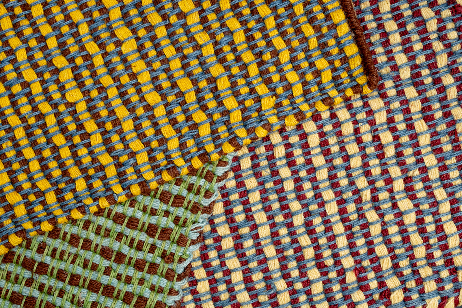 Striped Jute Doormat - Mint