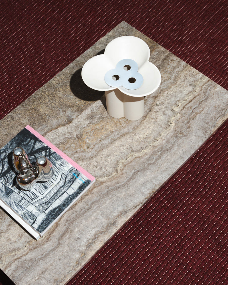 Assembly Coffee Table, Grey Travertine