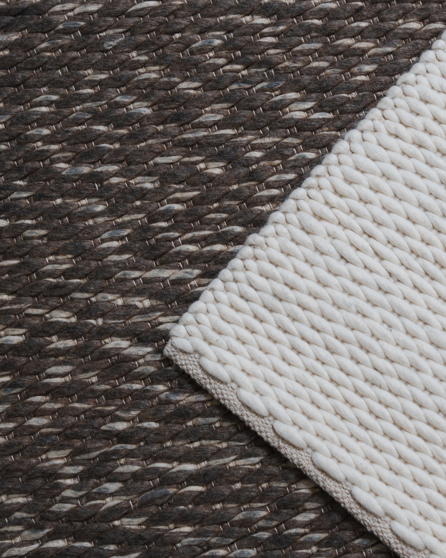 New Zealand Wool Rug - Grey/Brown | 100% Natural Wool | Matias