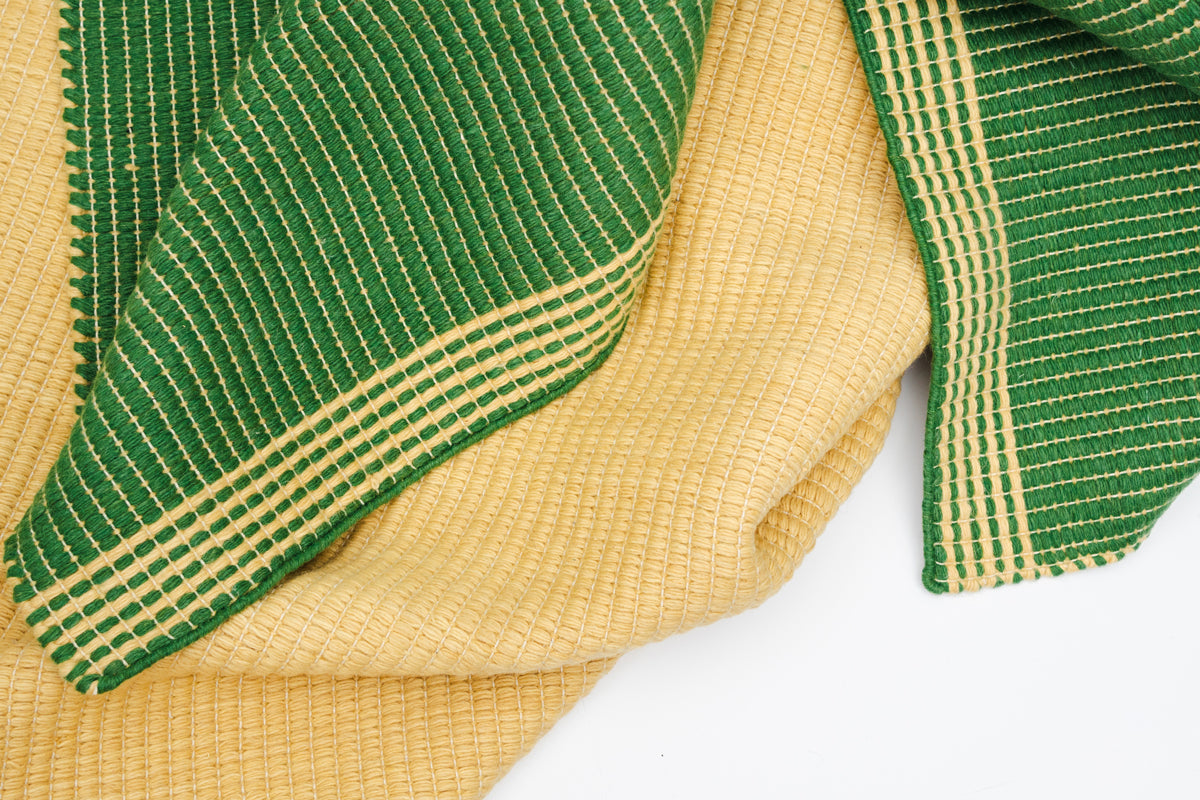 Wool Reversible Rug - Green/Sand