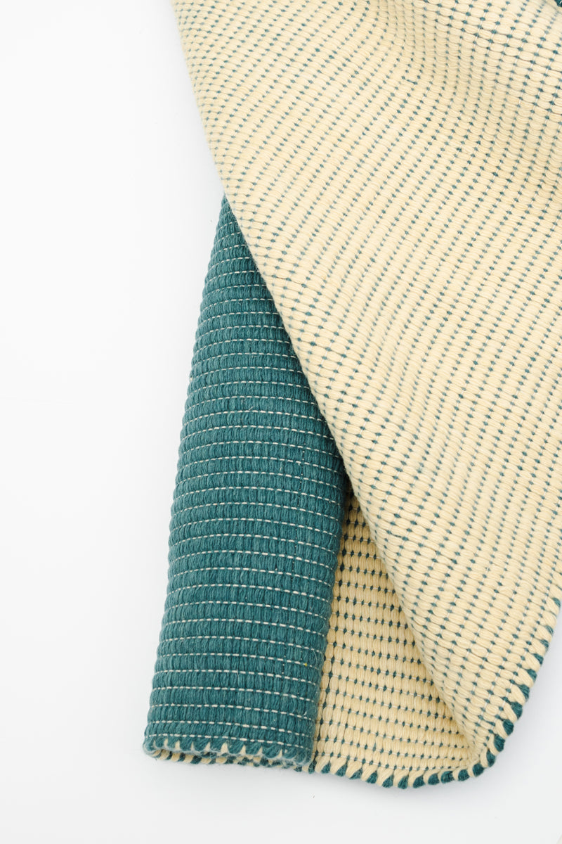 Wool Reversible Rug - Cyans