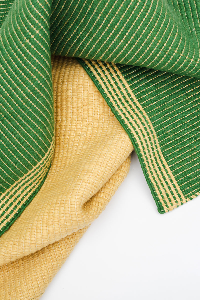 Wool Reversible Rug - Green/Sand