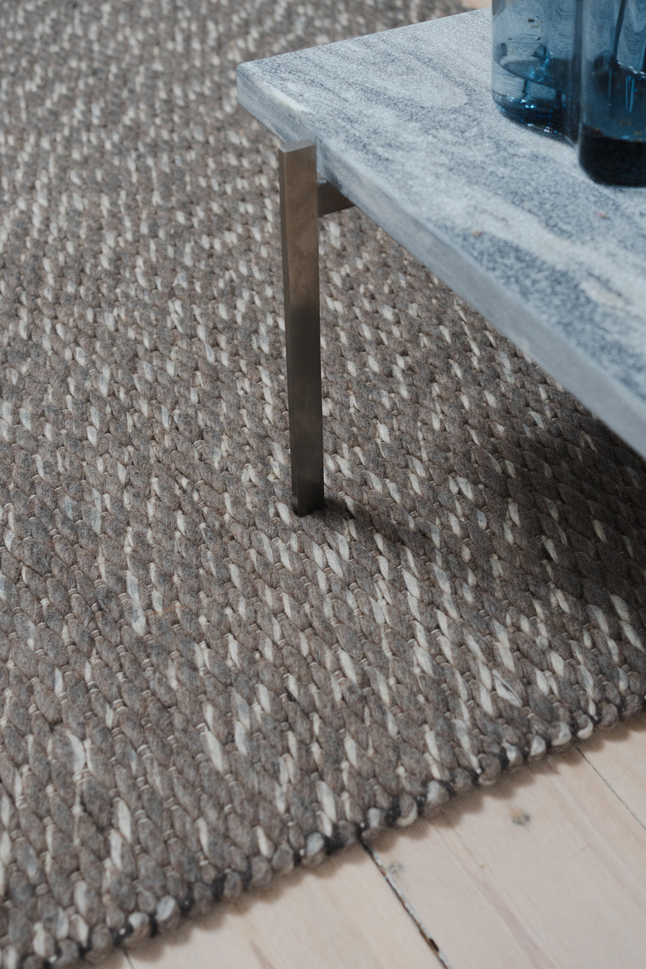 New Zealand Wool Rug, Grey/brown