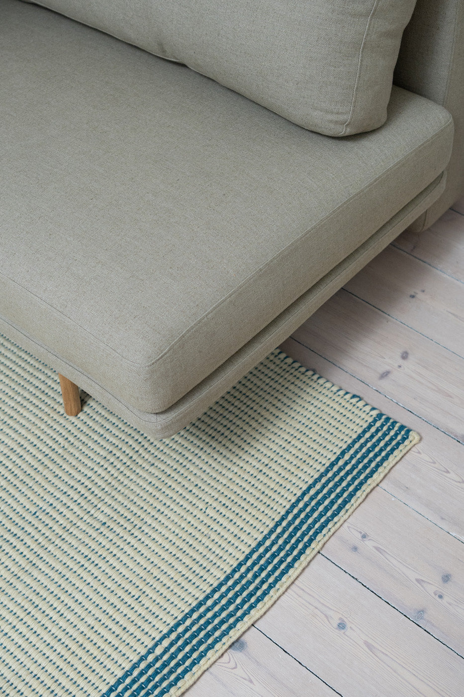 Wool Reversible Rug - Cyans