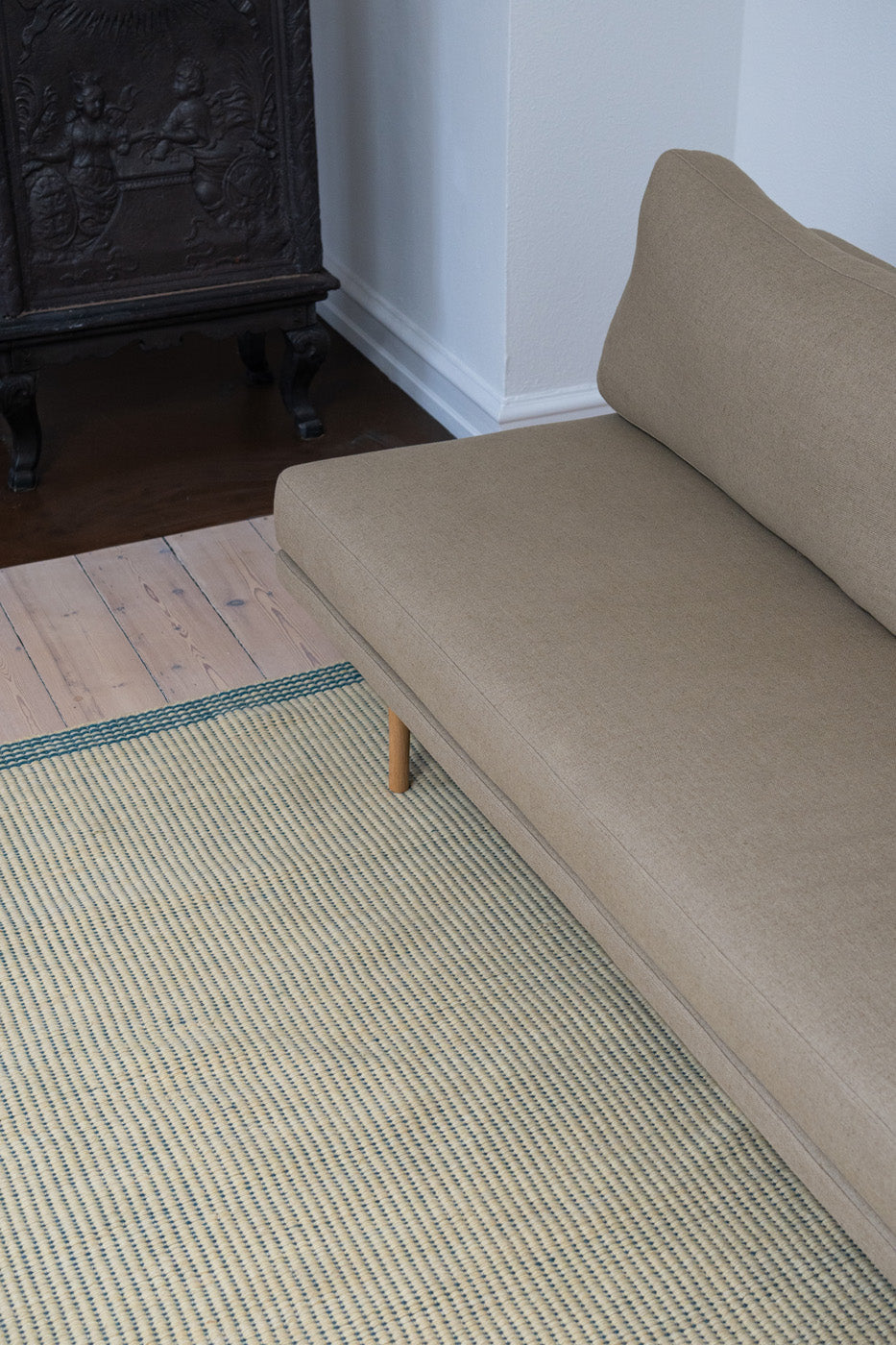 Wool Reversible Rug - Cyans
