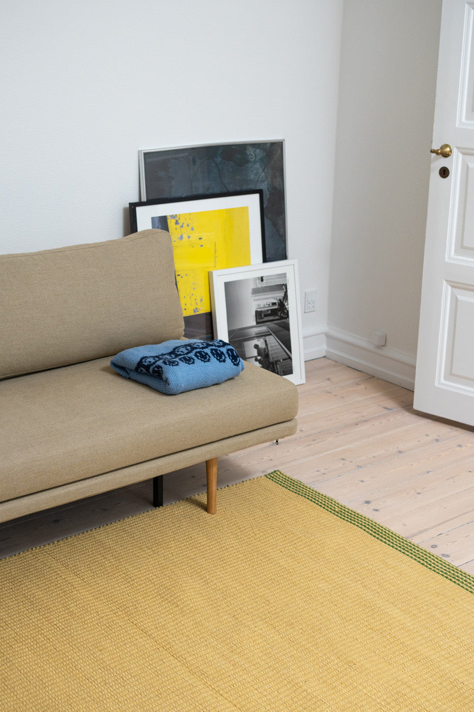 Wool Reversible Rug - Green/Sand
