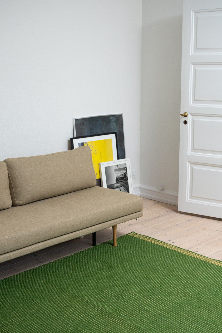 Wool Reversible Rug - Green/Sand