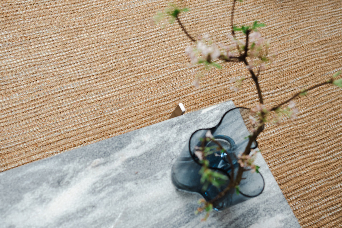 Threaded Jute and New Zealand Wool Rug