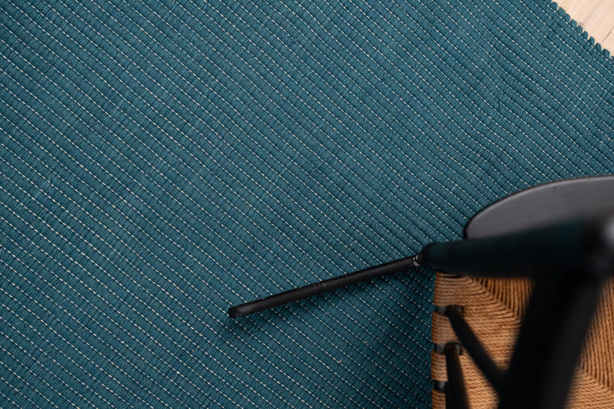 Wool Reversible Rug - Cyans