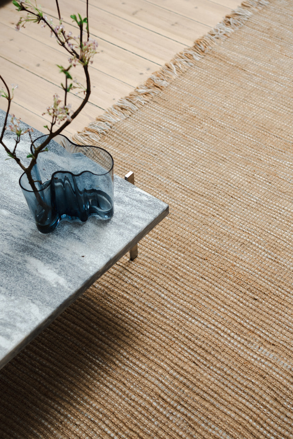 Threaded Jute and New Zealand Wool Rug