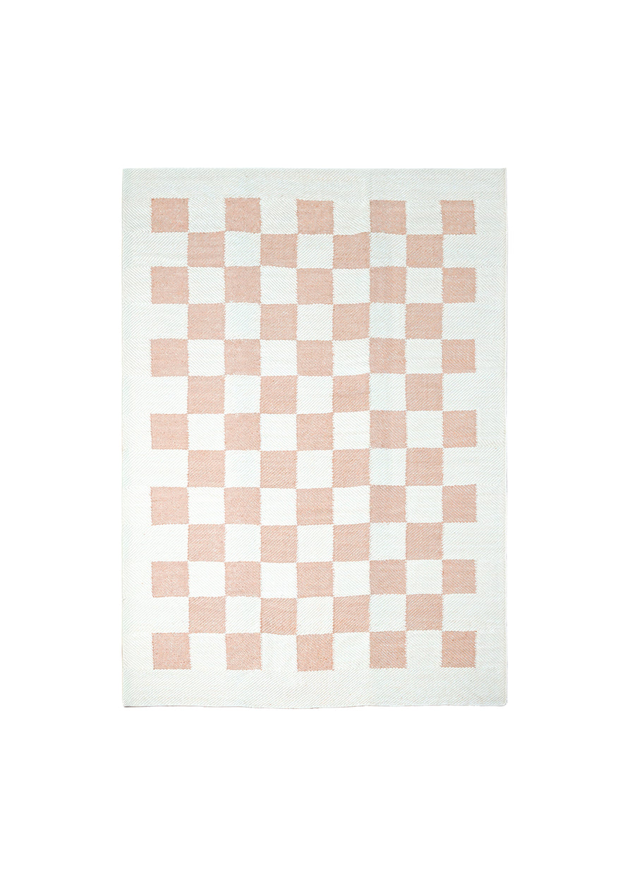 Jute Rug w. Sand checkered